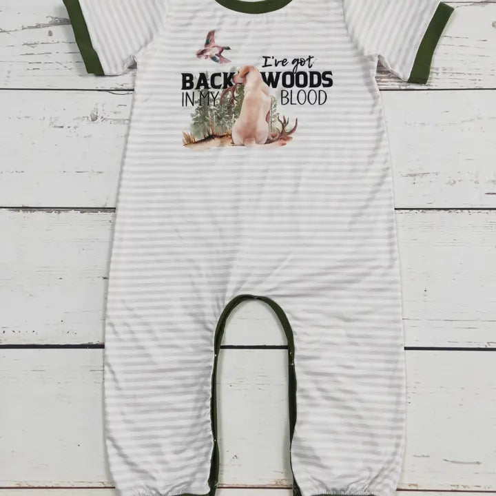 Baby Boy Dog Duck Romper