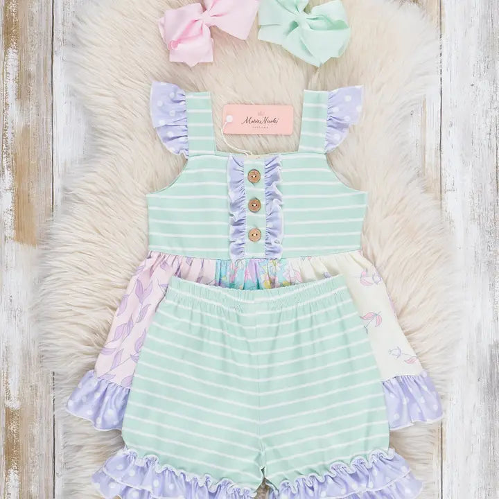 Pastel Buds & Blooms Ruffle Outfit