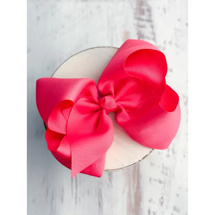 Texas Size Grosgrain Hair Bow - Alligator Clip - 6.5