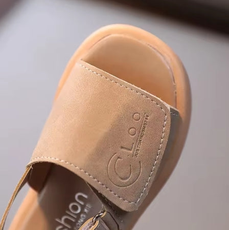 Neutral toddler sandals